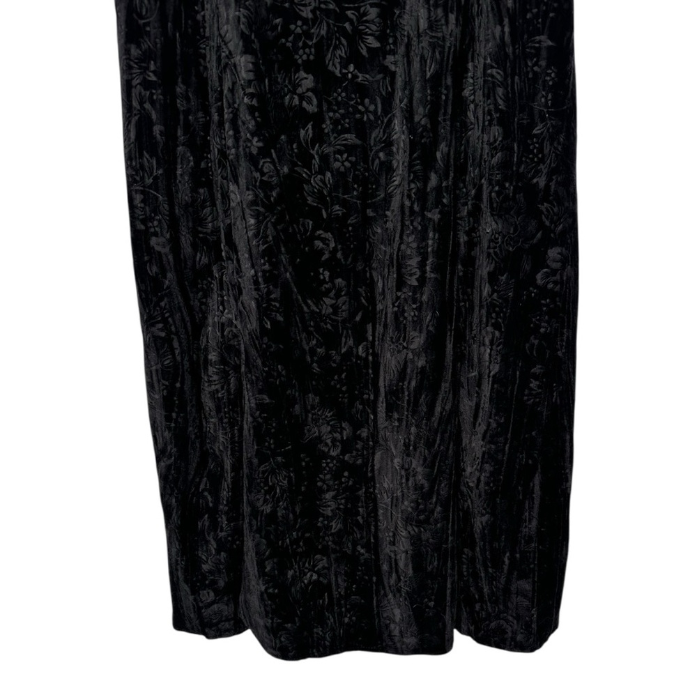 Disturbia Maggie Tie Front Apron Midi Dress in Black size 6 Floral Velour NWT - Picture 7 of 13